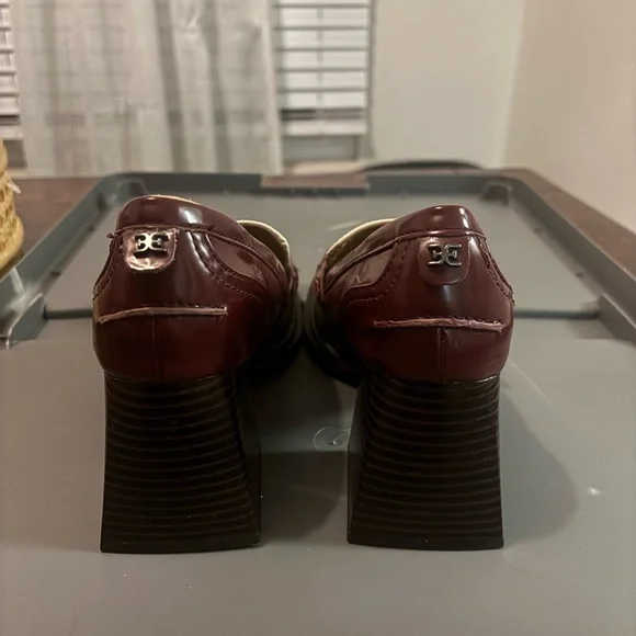 Sam Edelman Quincy Block Heel Loafers – Syrah & Modern Ivory - Picture 2 of 6